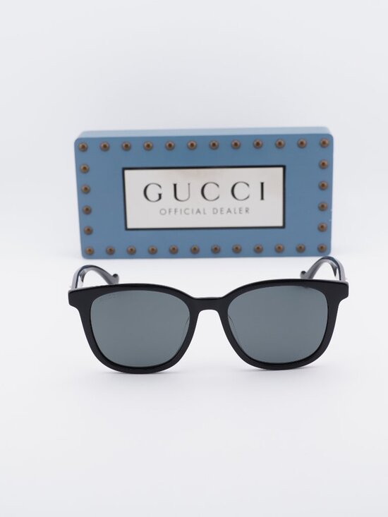Gucci GG1001SK 001 Women Square Sunglasses - Black / Grey main image 6